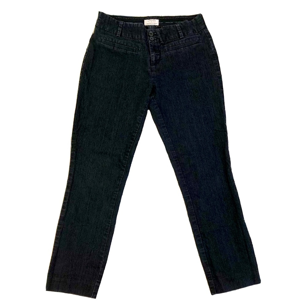 Anthropologie The Essential Slim Cropped Trousers Jeans Blue Sz 2